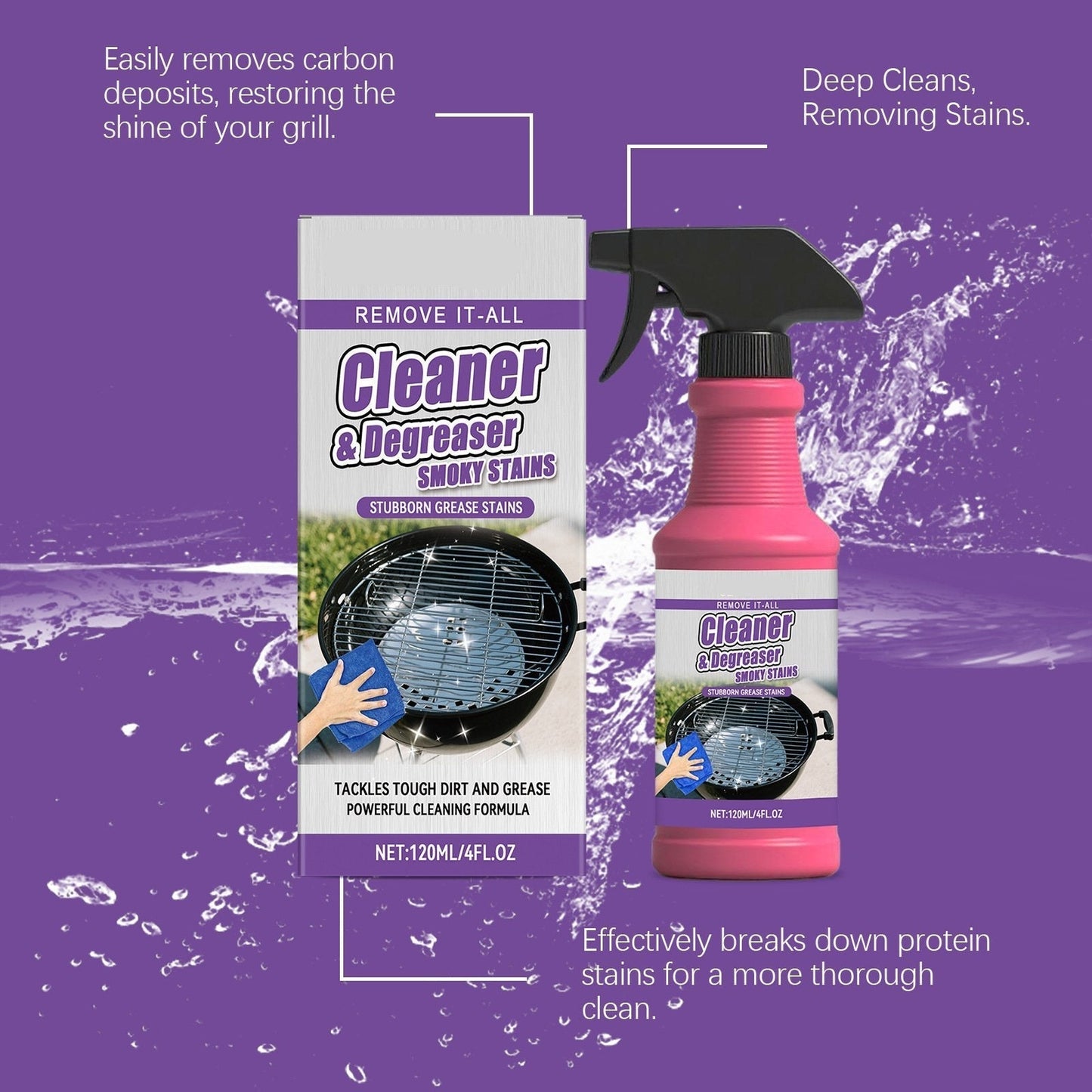 Navozilo®🍖🧼Fast-Acting Heavy-Duty Grill Degreaser Spray✨