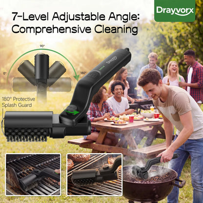 🔥LAST DAY SALE 50% OFF!!——🍡NAVODILO®Cordless Electric BBQ Brush-360° Adjustable Angle 150-Min Runtime Grill Cleaner