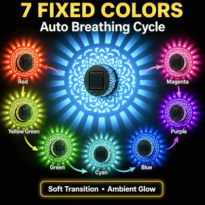 NAVOZILO®🏡☀️Seven-Color Changing Solar Mandala Projection Wall Light upsell