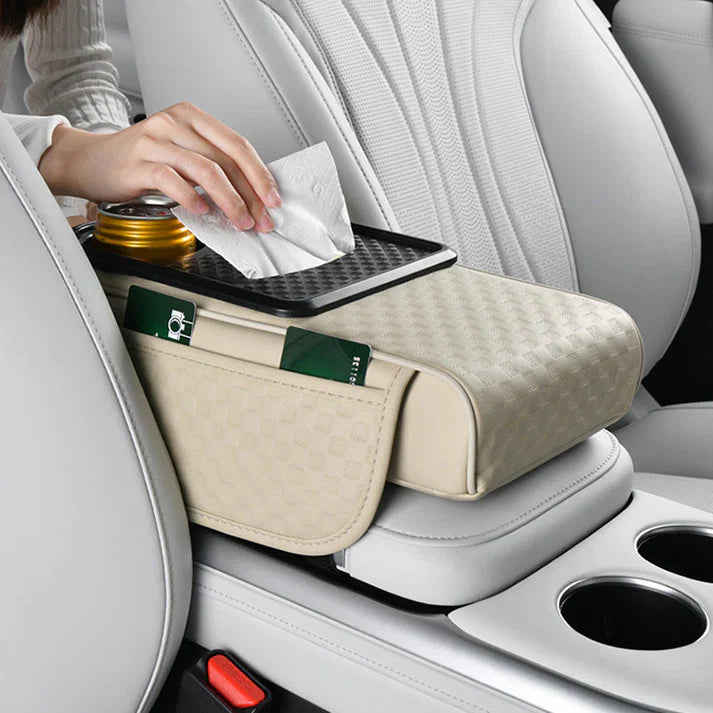 Navozilo® Premium Car Armrest Storage with Integrated Cup Holders & Tissue Station (Upsell)