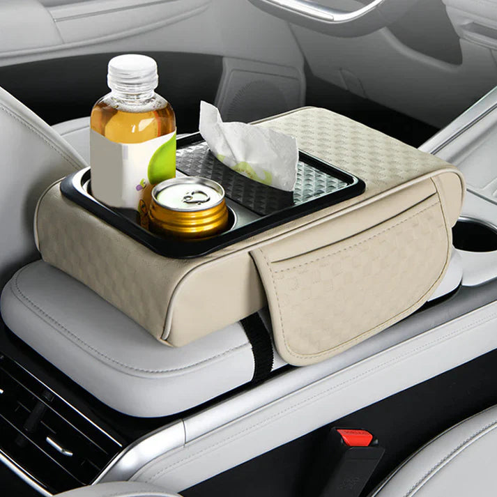 Navozilo® Premium Car Armrest Storage with Integrated Cup Holders & Tissue Station (Upsell)