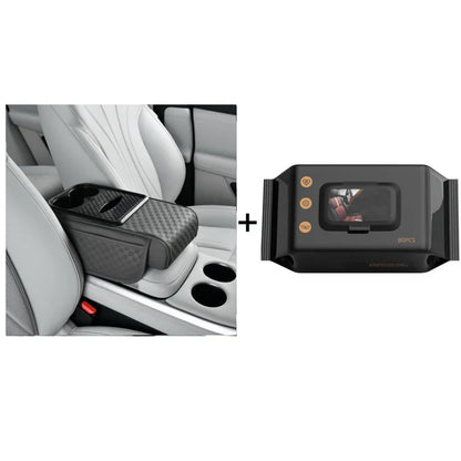 Navozilo® Premium Car Armrest Storage with Integrated Cup Holders & Tissue Station (Upsell)